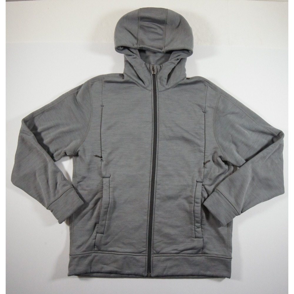 Lululemon Sweatshirt Mens XL Gray Hoodie Full Zip Outdoors Sweater Adult Casual